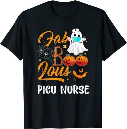 Funny Faboolous Picu Nurse Halloween Costume Pediatric ICU Nursing Gift TShirt