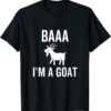 Baaa I'm a Goat Funny Halloween Party Animal Costume Gift Tee Shirt