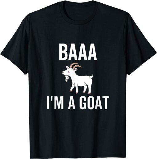 Baaa I'm a Goat Funny Halloween Party Animal Costume Gift Tee Shirt