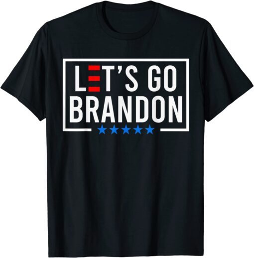 2021 FJB Chant Let's Go Brandon Joe Biden Chant Impeach Biden USA Flag T-Shirt
