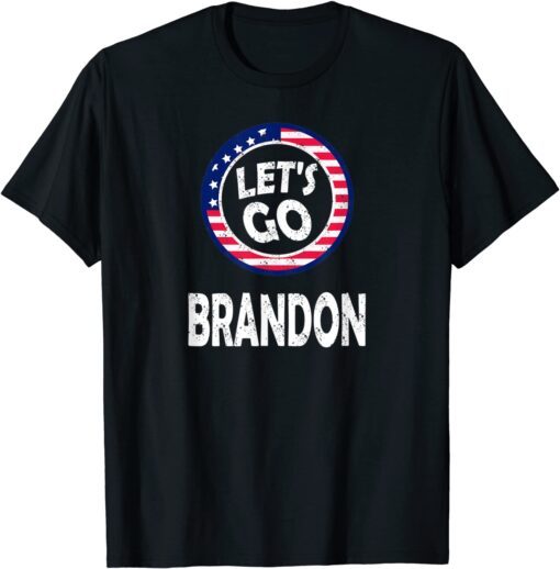 Classic Let's Go Brandon Conservative Anti Liberal US Flag T-Shirt