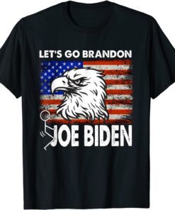 T-Shirt Let's Go Brandon Conservative Anti Liberal US Flag Eagle