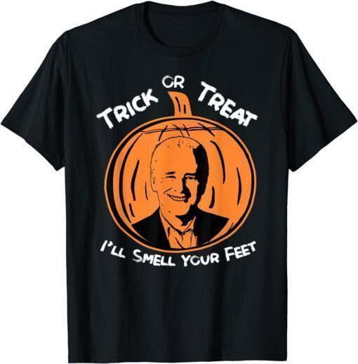 2021 Happy Halloween Christmas Joe Biden Pumpkin Funny Costume T-Shirt