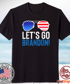 Funny Let's Go Brandon Flag Sunglasses Anti Bien Club Shirt