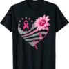Breast Cancer Awareness Sun Flower Faith Bling Bling Shirt