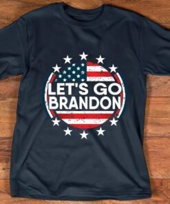 Vintage Let's Go Brandon Anti Liberal US Flag T-Shirt