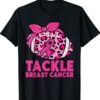 Tackle Breast Cancer Awareness Pink Ribbon Leopard Football Shirt