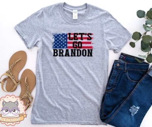 Let's Go Brandon American Flag Funny Joe Biden Republican Shirt