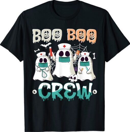 Boo boo Crew Nurse Halloween Ghost Costume Matching Shirt