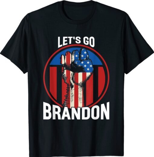 Cool Let’s Go Brandon US Flag Quote Shirt