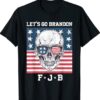US Let's Go Brandon Flag Skull Shirt