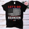 Let's Go Brandon Retro Flag Shirt Vintage Impeach 46 Biden Shirt Flag Usa 8646 Biden Anti Shirt