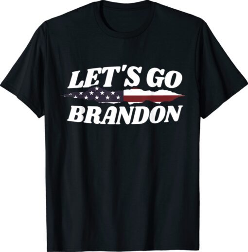 Vintage Lets Go Brandon Funny US Flag Shirt