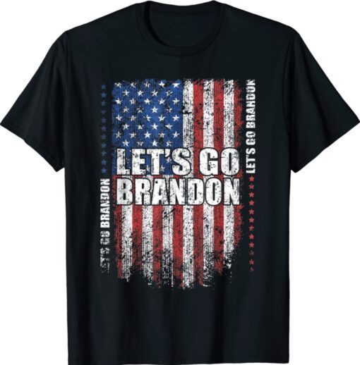 Let's Go Brandon Anti Biden US Grunge Flag Shirt