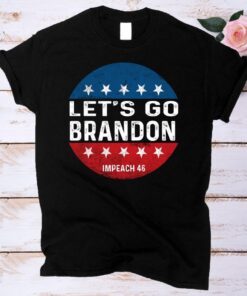 Retro Let's Go Brandon Impeach 46 Biden Flag Usa 8646 Shirt