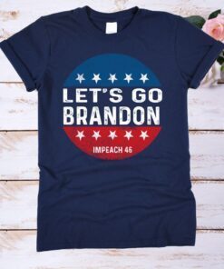 Retro Let's Go Brandon Impeach 46 Biden Flag Usa 8646 Shirt