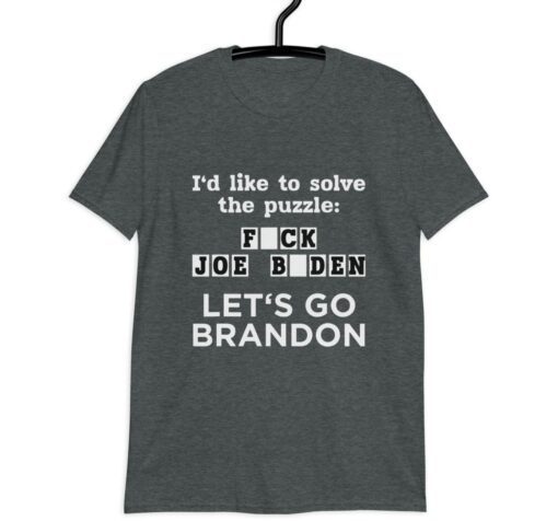 FJB Let's Go Brandon Game Show T-Shirt Let's Go Brandon Solve The Puzzle Shirt