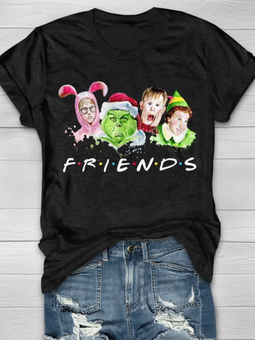 Christmas Friends Print Shirt