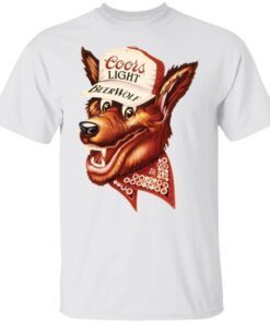 Coors light beer wolf shirt