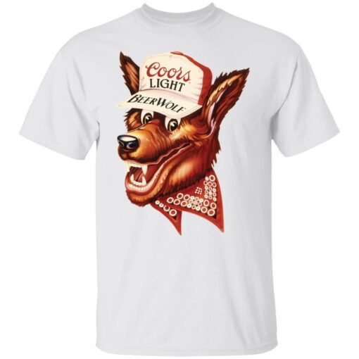 Coors light beer wolf shirt