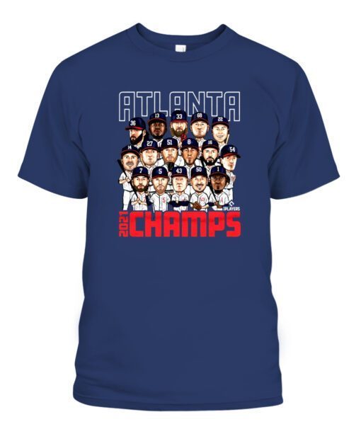 Atlanta Braves 2021 World Series Champions Roster Shirt