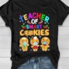 Teacher Of Smart Cookies Christmas Gingerbread Shirt
