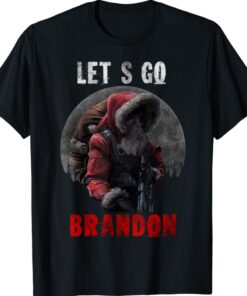 Santa Claus Let's Go Brandon Costume Funny Soldier Santa Shirt