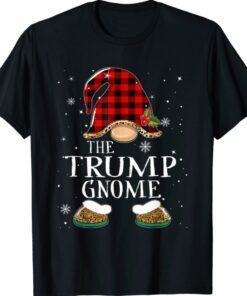 Trump Gnome Buffalo Plaid Matching Family Christmas Pajama Shirt