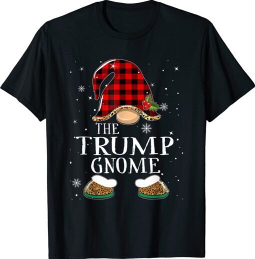 Trump Gnome Buffalo Plaid Matching Family Christmas Pajama Shirt