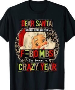 Dear Santa Sorry For All The F-Bombs It's Been A Crazy Year Shirt