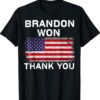 Brandon Won Thank You Brandon Lets go Branden US Flag Shirt