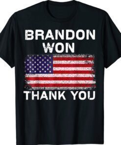 Brandon Won Thank You Brandon Lets go Branden US Flag Shirt