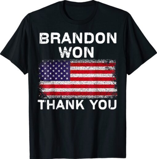 Brandon Won Thank You Brandon Lets go Branden US Flag Shirt