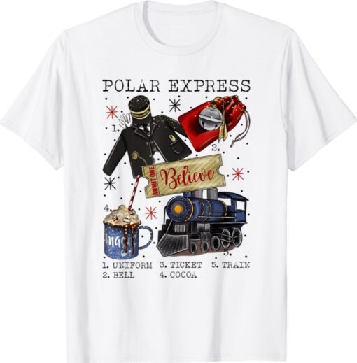 Christmas North Pole Polar Express All Abroad Xmas Santa Shirt