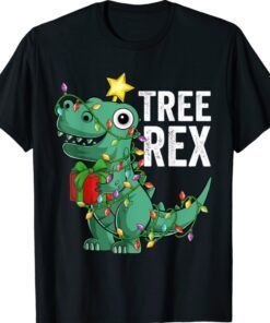 Christmas Dinosaur Tree Rex Pajamas Xmas Shirt