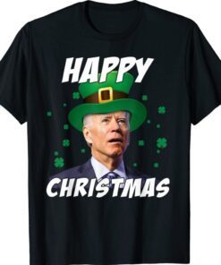 Anti Biden Happy Christmas Patrick's Day Funny Biden Samrock Shirt