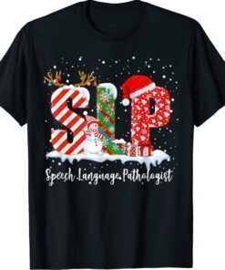 SLPA Therapist Speech Language Pathology Santa Christmas Shirt