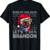 Bulldog Let's Go Brandon Ugly Christmas Anti Biden Dog Lover Shirt