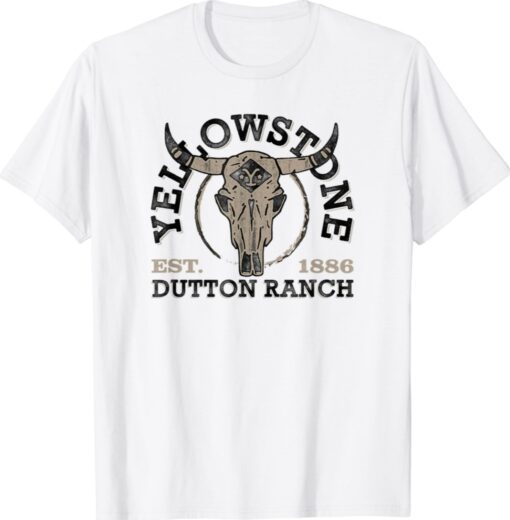 Yellowstone Dutton Ranch Bull Skull Shirt