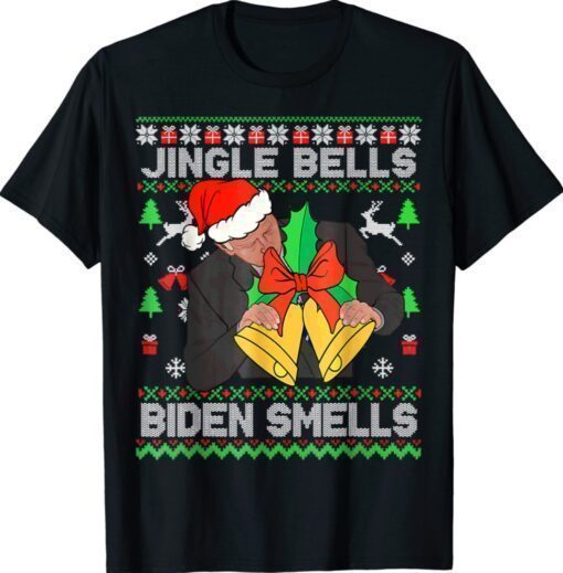 Anti Biden Jingle Bells Biden Smells Ugly Christmas Sweater Shirt