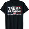Trump Brandon 2024 Save America Again US Flag Shirt