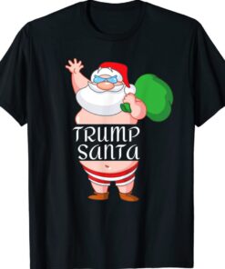 Trump Santa Elf Matching Family Group Christmas Party Pajama Shirt