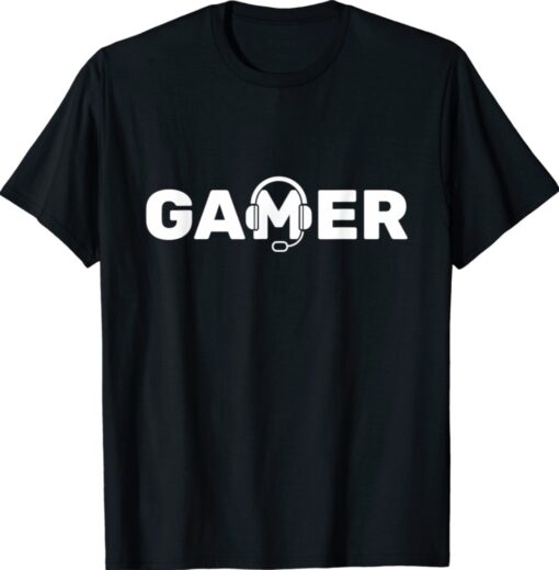 Gamer Video Games Gaming With Headphones Shirt