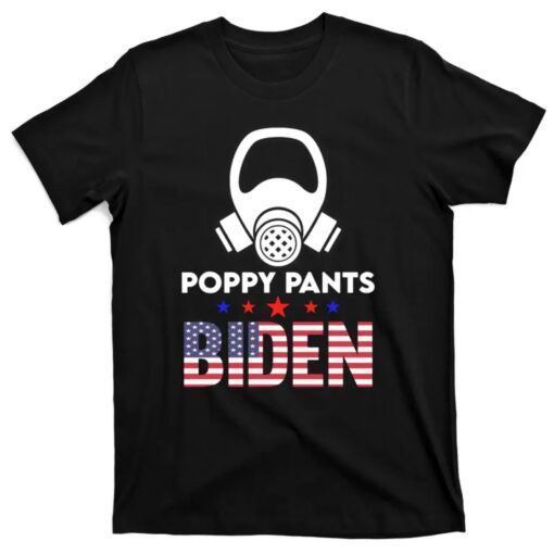 Biden Poop Poopy Pants Biden Anti Biden US Flag Shirt