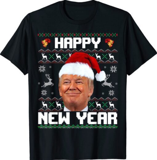 Santa Trump Happy New Year Ugly Christmas Sweater Xmas Shirt