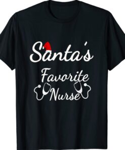 Santa's Favorite Nurse Merry Xmas Party Crew Shirt