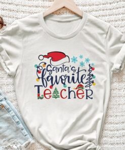 Santas Favourite Teacher Christmas Shirt