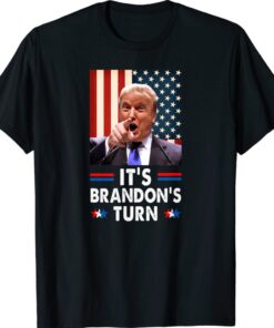 Vintage It's Brandon's Turn Anti Biden US Flag T-Shirt