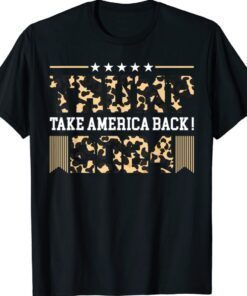 Trump Leopard Trump American Flag T-Shirt