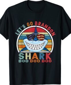 Retro Let's Go Brandon Shark Doo Doo Doo Vintage Anti Biden Shirt